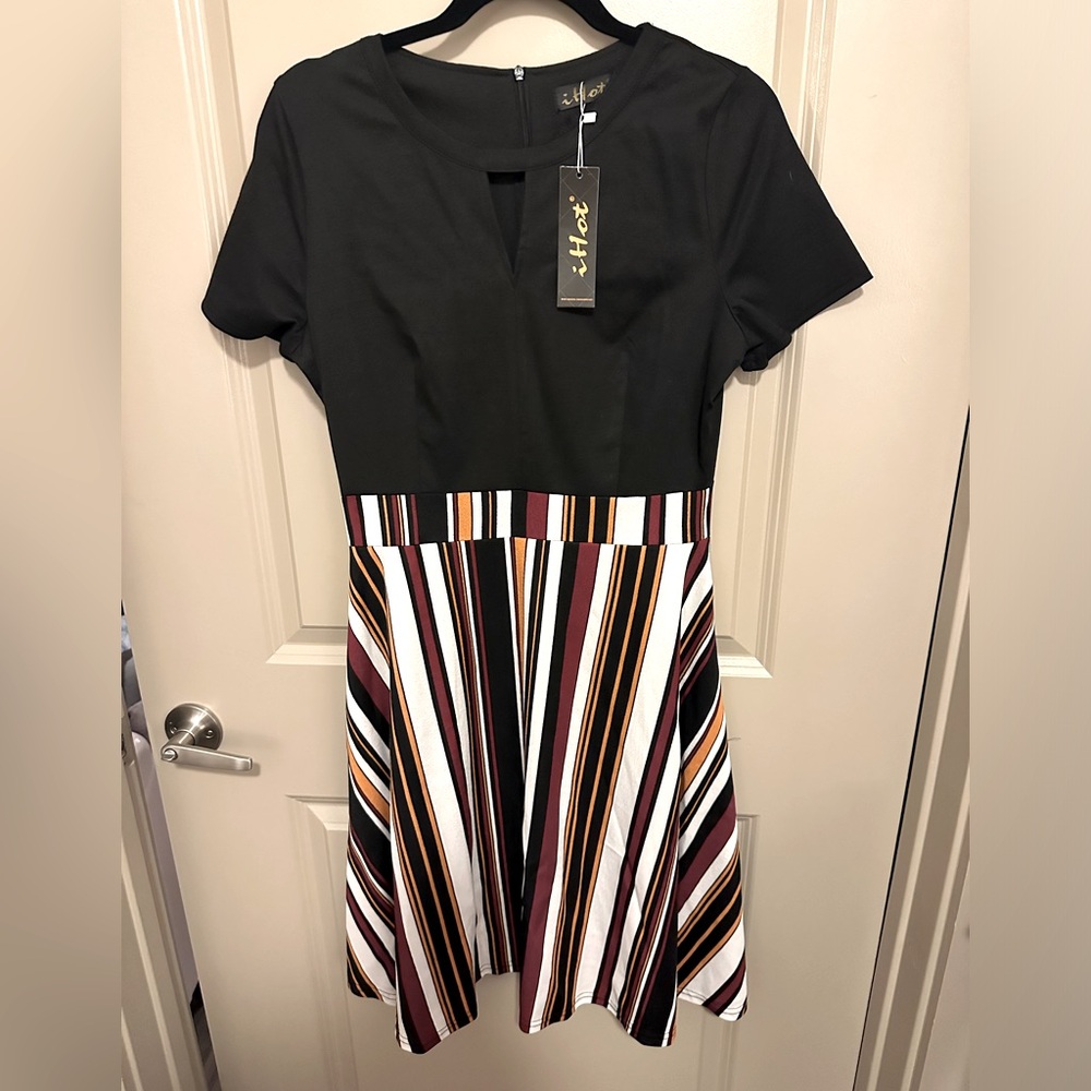 Career striped dress NWT